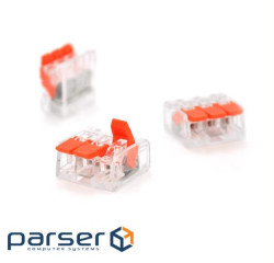 З"єднувач кабелю 3-pin аналог WAGO K221-413, 15штпак Voltronic (K221-413/15) (K221-413 / 15)