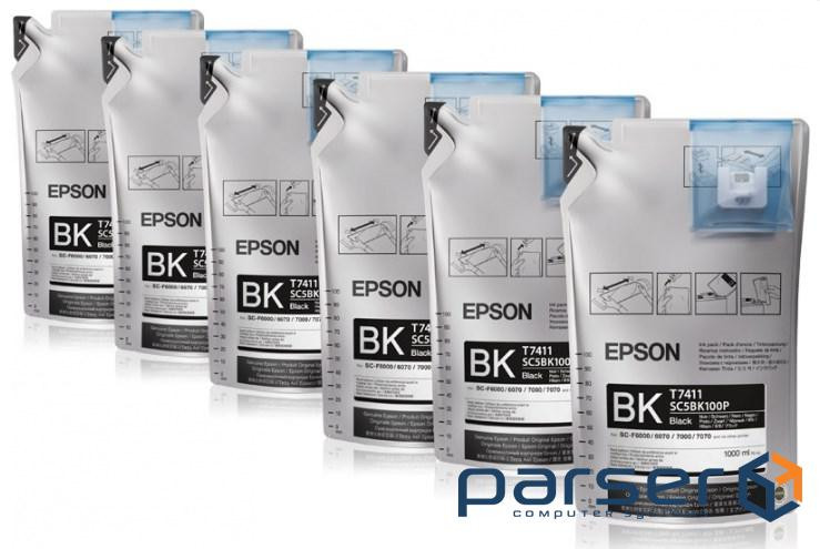Контейнер з чорнилом Epson SC-F6200/7200 UltraChrome DS HD Black (1Lx6packs) (C13T741X00)