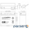 Rechargeable battery CSB GP12170 (12V, 17Ayr ) (GP12170B1)