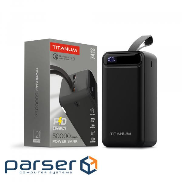 Повербанк 50000mAh TITANUM 741S 22.5W Black (TPB-741S-B)