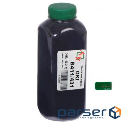 Тонер Oki B411/431, 160г Black +chip AHK (1401333)