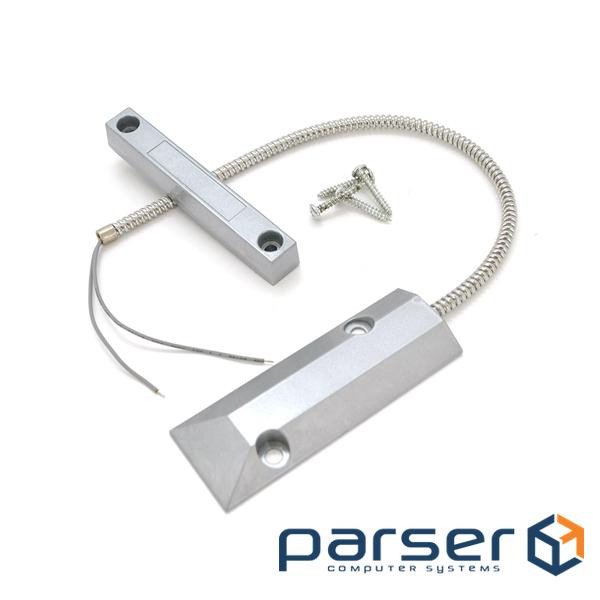 Датчик магнітоконтактний з проводом 30 см MC-59, 105*16*16 мм, алюмінієвий сплав, сірий, для саморіз 