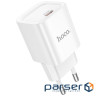 Мережевий зарядний пристрій HOCO C146A Charm single port PD20W charger (EU) White (6942007630245)