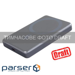 Акумулятор портативний літій-іонний Power Bank 2E Slim Wireless QI 10000мА год, 20В (2E-PB1011-GREY)