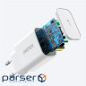 Choetech mains charger (1USBх 3A) Type-C PD20W Charger White (Q5004-V5)
