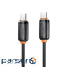 Дата кабель USB-C to USB-C 1.0m 27W black XO (XO-CB-300CC-BK)