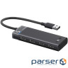 Хаб USB 3.0 -> 4хUSB-A 3.2 Gen1 10Gbps Black CM219 Ugreen (15548)