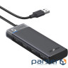 Хаб USB 3.0 -> 4хUSB-A 3.2 Gen1 10Gbps Black CM219 Ugreen (15548)