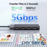 Хаб USB 3.0 -> 4хUSB-A 3.2 Gen1 10Gbps Black CM219 Ugreen (15548)