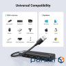 Хаб USB 3.0 -> 4хUSB-A 3.2 Gen1 10Gbps Black CM219 Ugreen (15548)