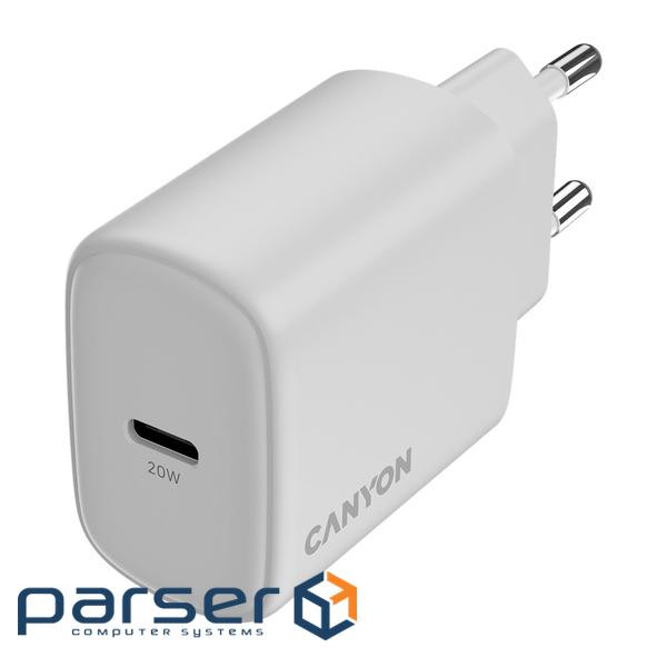 Зарядний пристрій Canyon OnCharge 250 25W 1xPD EU White (CNE-CHA250-01)