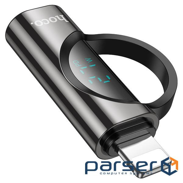 Перехідник HOCO UA32A Type-C(F) => Lighting(M), 60W, індикатор потужності (HOCO UA32AB C(F))