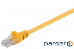 Patch cord RJ45 UTP5e 7.5m, patch AWG28 D=4.5mm Gold Protect, yellow (75.06.8386-10)