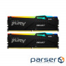 Модуль пам'яті KINGSTON FURY Beast RGB DDR5 5200MHz 64GB Kit 2x32GB (KF552C40BBAK2-64)