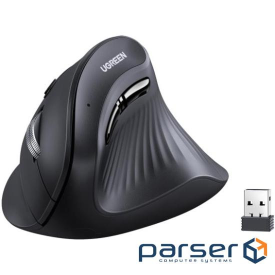 Вертикальна миша UGREEN MU008 Vertical Ergonomic Black (25444)