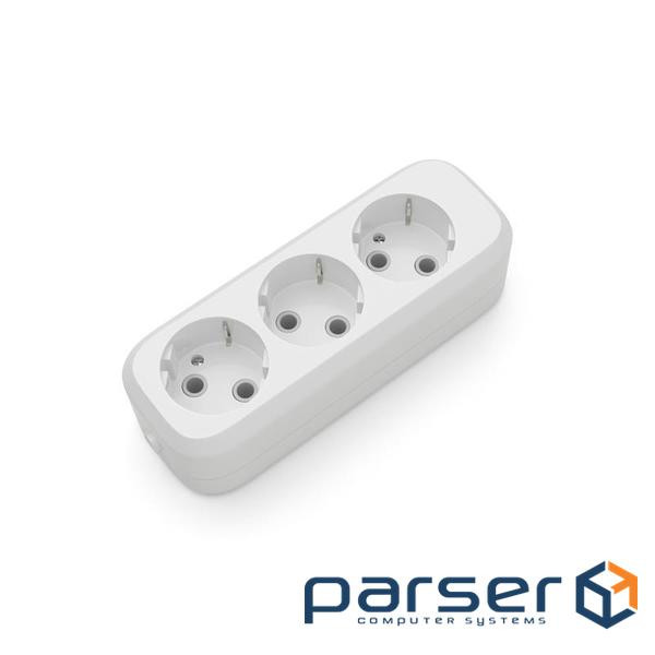 Розетковий блок із заземленням ELECTRUM C-SM-1778 White, 3 розетки 