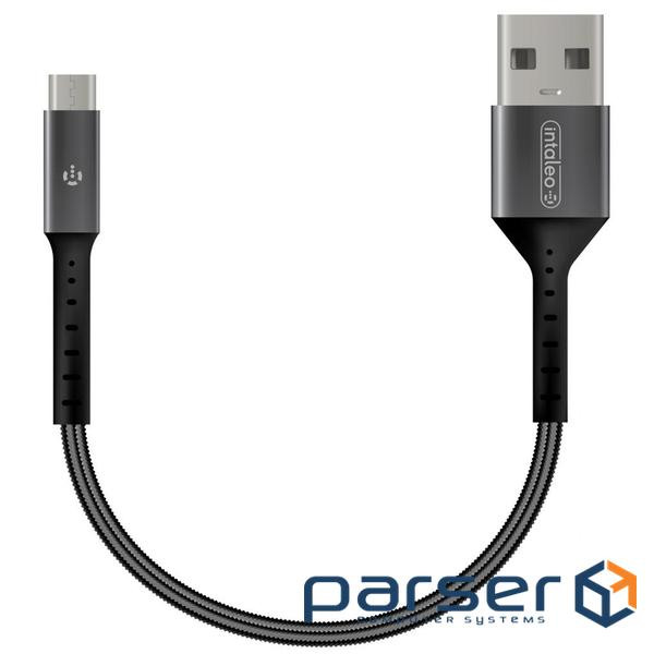 Дата кабель USB 2.0 AM to Micro 5P 0.2m Intaleo (1283126495632)