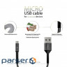 Дата кабель USB 2.0 AM to Micro 5P 0.2m Intaleo (1283126495632)