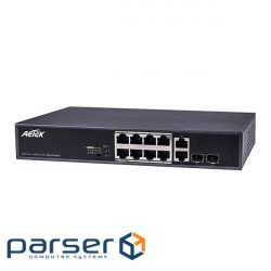 8-port 10/100 switch with 8 EXPoE ports and 2 combo ports GbE.(C11-082-32-120)