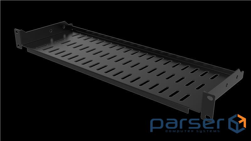 Полиця MIRSAN 10, 1U, консольна, глибина 150 мм, чорна (MR.RAK1U15.01)