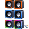 Акустична система 2.0 Defender Solar 7, 6Вт, RGB підсвітка, USB, чорна (65117)