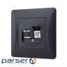 Computer socket Videx BINERA CAT6 single black (VF-BNSK1PC6-BG)