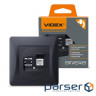 Computer socket Videx BINERA CAT6 single black (VF-BNSK1PC6-BG)