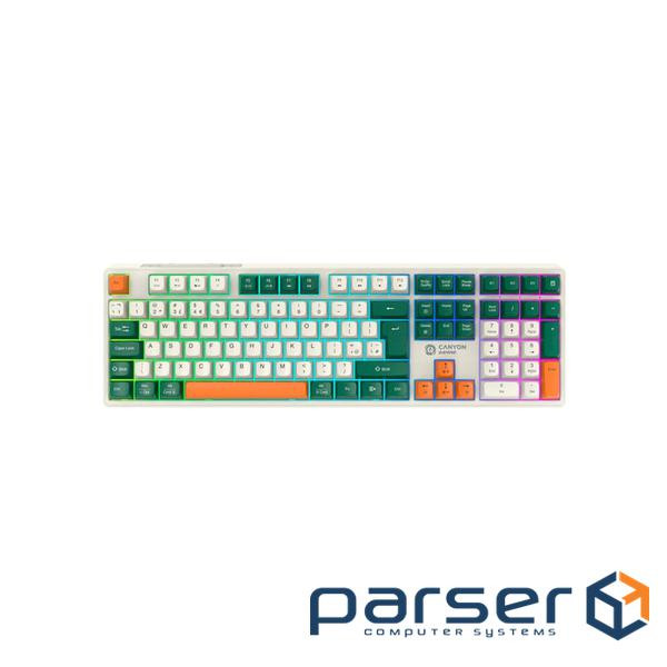 CANYON keyboard Shadder GKW-11 Mech RGB UK/US Wireless White (CND-SKBW11)