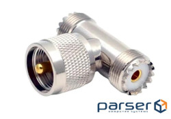 Спліттер UHF Male-Female 2Х (тато-штекер-2 мами, гнізда), трійник розгалужувач, ціна за 1 (YT42314)