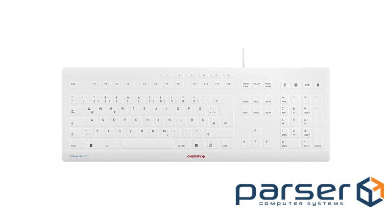 JK-8502DE-0 - Keyboard, STREAM PROTECT, DE Germany, QWERTZ, USB, Cable, Cherry