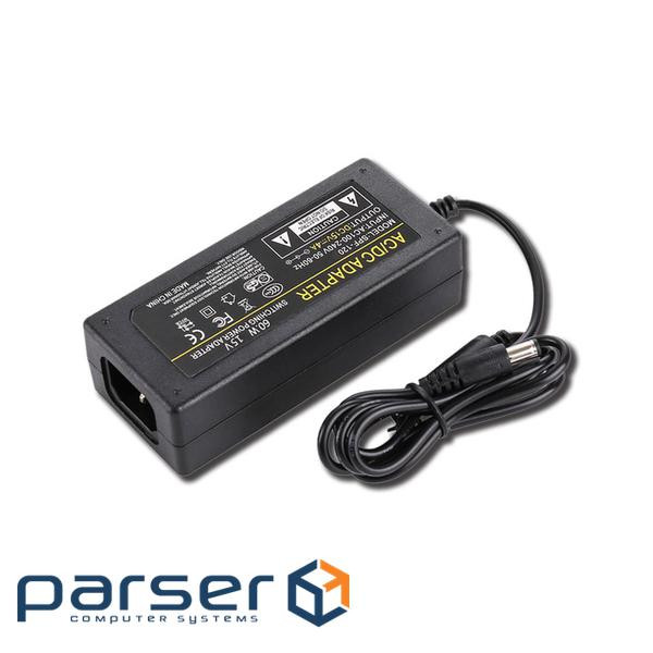 Імпульсний блок живлення 15В 4А (60Вт) штекер 5,5 / 2,5 + шнур живлення, довжина 1,10м (YM-1540) (YM-1540)