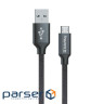 Дата кабель USB 2.0 AM to Micro 5P 1.0m black ColorWay (CW-CBUM002-BK)