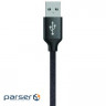 Дата кабель USB 2.0 AM to Micro 5P 1.0m black ColorWay (CW-CBUM002-BK)