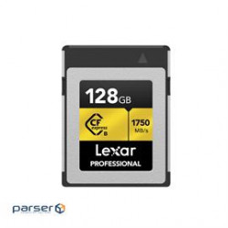 Lexar Flash Memory LCXEXPR128G-RNENG 128GB Professional CFexpress Type B Card GOLD Serie Retail