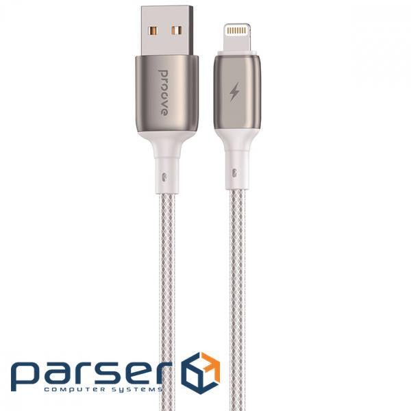 Кабель Proove Dense Metal USB to Lightning 2.4A (2m) white (CCDM20001122)