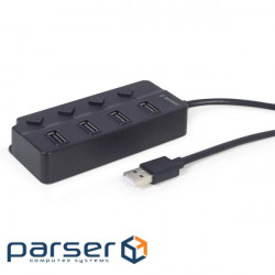 USB хаб із вимикачами GEMBIRD UHB-U2P4P-01 Black
