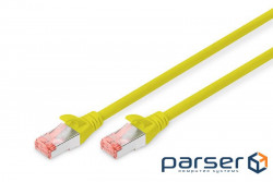 Патч-корд 0.5м , CAT 6 S-FTP, AWG 27/7, LSZH, yellow Digitus (DK-1644-005/Y)
