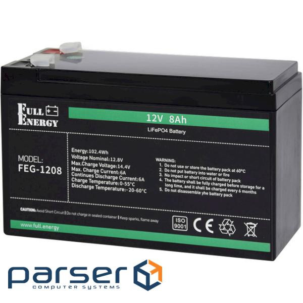 Акумуляторна батарея FULL ENERGY LiFePO4 FEG-1208 (FEG-128)