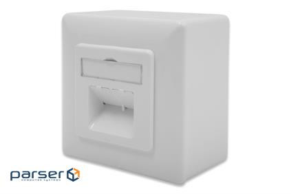 Настінна розетка DIGITUS cat. 6a STP 2xRJ45 8P8C, для зовнішньої проводки (DN-9007-S-1) (DN-9007-S-1)