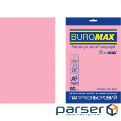 Папір Buromax А 4, 80g, PASTEL pink, 50sh, EUROMAX (BM.2721320E-10)