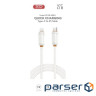 Дата кабель USB-C to Lightning 1.0m 27W white XO (XO-CB-300CL-WH)