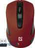 Миша Defender #1 MM-605, беспроводная, 3 кн. 1200 dpi, красная (MM-605 Red)