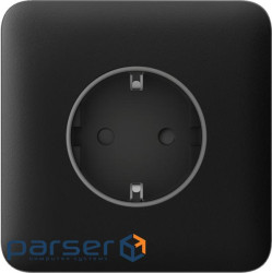 Передня панель для вбудованої розетки Ajax SoloCover for Outlet Basic, чорний (000046672) (000046672)