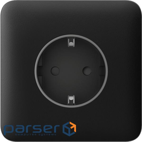 Передня панель для вбудованої розетки Ajax SoloCover for Outlet Basic, чорний (000046672) (000046672)