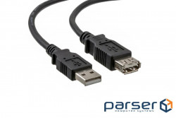 Кабель Goobay подовжувач USB2.0 A M/F 0.6m, AWG24+28 2xShielded D=4.0mm Cu (75.06.8625-1)