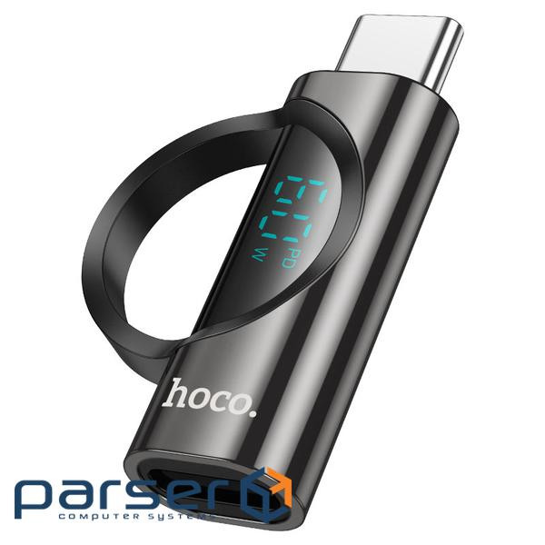 Перехідник HOCO UA32A Type-C(M) => Lighting(F), 60W, індикатор потужності (HOCO UA32AB C(M))