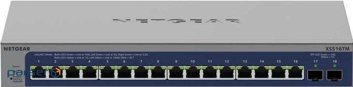 Netgear 16Port Switch 100/1000/10000 XS516TM Managed, 2x SFP+ (XS516TM-100EUS)