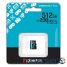 Карта пам"яті Kingston 512GB microSDXC сlass 10 UHS-I U3 V30 A2 Canvas Go Plus G4 (SDCG4/512GBSP)