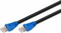 RJ45 patch cord UTP6 75.0m, solid AWG24 2xJacket Outdoor, black (75.09.4397-6)