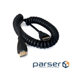 Cable Extradigital (KBH1810) HDMI-HDMI spiral, 1.2m Black